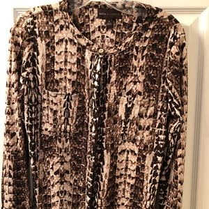 🎂Dana Buchman Animal Print Blouse Sz S